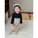 ベビー服 女の子 ロンパース かぼちゃパンツ セットアップ 花柄 韓国風 長袖 シンプル フラワー カジュアル かわいい おしゃれ 上下セット 綿 コットン 春...