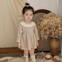 ベビー服 女の子 ワンピ 襟付き 長袖 シンプル 上品 かわいい フォーマル おしゃれ 秋冬 カジュアル コットン フレアスカート 韓国風 お出かけ 普段着 入...