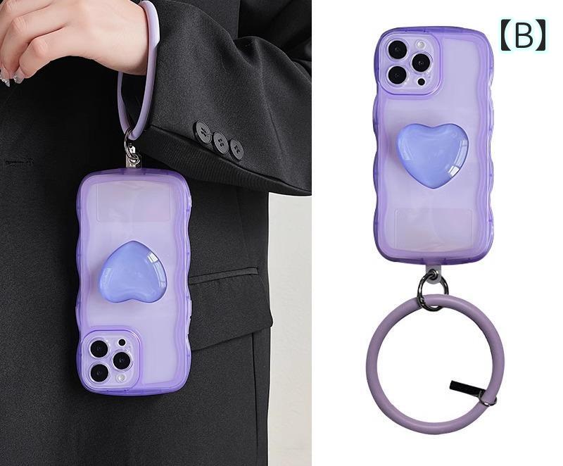 スマホケース iPhone 11 12 13 14 15 16 Plus Pro ProMax 透明 グレー パープル ホワイト ブルー ピンク イエロー ハート シリコン 保護ケース 携帯電話 Apple ストラップ付き かわいい おしゃれ 使いやすい