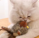 猫おもちゃ 猫用 鳥型おもちゃ 猫じゃらし スズメ風 音が鳴る 捕獲遊び 手動式 小型猫向け 噛むおもちゃ 本能 ペット用おもちゃ 猫用トイ 鳥のおもちゃ イン...