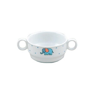 ダイアセラムぞうさん食器 スタッキング両手マグ10個まとめ買い 日本製 美濃焼 熱風消毒保管庫使用可 保育学校用品こども良品 給食企画体 No30