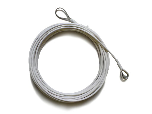 バレーワイヤー 男子9人制用ステンレスワイヤーΦ6mm✕16.8mステンレス(ビニール被膜)片側セイフティループ加工55-002 バレーワイヤー 男子9人制用ステンレスワイヤーΦ6mm✕16.8mステンレス(ビニール被膜)片側セイフティループ加工55-002