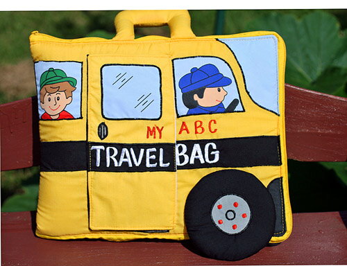 布絵本 布絵本MY ABC TRAVEL BAGSCHOOL BUS刺しゅうABC英語バッグ【知能開発レッスンブック】英語教育幼児教育選んで!!無料ギフトラッピング