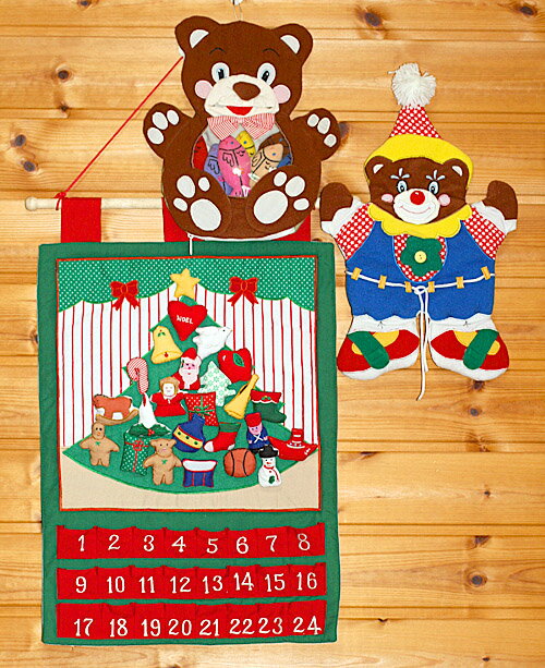 ************************************************ ☆クリスマスプレシャスギフトfor Your Baby!! ************************************************ ☆布のクリスマスツリー・アドベントカレンダーと ☆ハンドパペットベアのかずあそびとレッスン組。 ☆スペシャルクリスマスギフトセットです!! ************************************************ ♪クリスマス・イブを待つアドベントカレンダーは ♪家族で楽しむクリスマス・シーズンに最適です!! ♪赤ちゃんにもやさしいソフトな布のオーナメントでたのしくデコレーション!! ************************************************ ★布の壁掛け"New!!クリスマス・ツリー"★ ★ハンドメイドの刺繍いりマスコツトは面ファスナーつき!! ☆刺しゅうの1から24のポケットに入っているマスコットを、ツリーにアタッチ!! ☆クリスマスを待つ楽しい☆クリスマス・アドベントカレンダーです☆ ★素材:綿・ポリエステル ★内容：本体・マスコツト24個 ★サイズ:38x2x58cm ☆サイズ:サンタさんで4X1X5cm ★仕様:本体のツリー型表面に24個のマスコットを飾ります。 ♪マスコットを取り出し空になったポケットには大好きなクッキーなどを入れても楽しいです!!　 ♪ハンドパペット"ベア&フィッシュ"!! ♪ベアの背中から手を入れてハンドパペット。 ♪10匹のお魚は、1から10の数字が刺繍入り。 ♪ベアのお口にお魚を食べさせてあげて!! ♪かずあそびのレッスンが楽しくできます。 □年令:2歳から □サイズ:20x4x25cm □素材:ポリエステル・綿・中綿(ポリエステル100%) □セット内容:ベア・魚10匹 ♪ハンドパペット"クラウンベア"!! ♪ベアの背中から手を入れてハンドパペット。 ♪ボタンはめ、ひも遊び、面ファスナー留め等の指先レッスンができます。 □年令:2歳から □サイズ:20x4x25cm □素材:ポリエステル・綿・中綿(ポリエステル100%) ◎企画・制作:日清事業株式会社 ◎ブランド:キッズパワーKIDS POWER ♪クリスマスプレゼントとして!! ♪お誕生日プレゼントとして!! ♪ご出産の御祝として!!************************************************ ☆クリスマスプレシャスギフトfor Your Baby!!☆ &#10047;"小さな才能に花が咲く!!"&#10047; ************************************************ ☆メリークリスマスギフトセットはお買い得!! ☆布のクリスマスツリー・アドベントカレンダー!! ☆布のハンドパペットのベア&フィッシュとクラウンベアでたのしいレッスン!! ☆スペシャルクリスマスのハートフルギフトです!! ♪お誕生日プレゼントとして!! ♪ご出産の御祝として!! ♪************♪おすすめの理由****************** &#10084;ソフトな手触りと肌触りは、心をなごませる安心素材。 &#10084;安全に、遊びながら学べる親子のコミュニケーションツール。 &#10084;言葉あそび・文字あそび・指先のレッスンで、思考力や集中力を促します。 &#10084;お子様の発達段階で、ベストな選択。 &#10084;優しい布のぬくもりは、愛情がいっぱい!!楽しさいっぱい!! &#10046;&#10046;&#10046;&#10046;&#10046;"小さな才能に花が咲く。"&#10046;&#10046;&#10046;&#10046;&#10046; ***********************************************