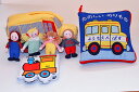 Enjoy Summerギフトセール!!布絵本たのしいのりもの 刺しゅう版&布のSCHOOL BUS 幼稚園バス&おまけつきお風呂絵本MY 布絵本 布おもちゃ ...