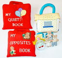 布絵本MY QUIET BOOK バルーン&MY OPPOSITES BOOK刺しゅう英語版&おまけ付き 布のプレイハウス 金髪の女の子と三匹のくまプレイ&ラー...