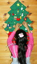 クリスマス布絵本布のアドベント カレンダー 壁掛け クリスマスツリーボタンかけオーナメント24個付きメリークリスマス!!幼児教育選んで!!無料ギフトラッピング
