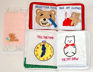 布絵本MY QUIET BOOK ENGLISH VERSIONピンクストライプ&MY LITTLEBEDTIME BOOK&おまけ付き ピローケースキュートレッスンギフトセット【知能開発レッスンブック】幼児教育選んで!!無料ギフトラッピング