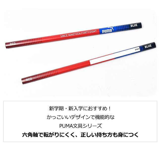 PUMA 鉛筆 プーマ クツワ えんぴつ 持ち方 赤鉛筆 青鉛筆 赤青鉛筆 矯正 子供 硬筆 かきかた鉛筆 かきかたえんぴつ 2本 六 角形 六角軸 デッサン 男の子 女の子 かわいい 高級 鉛筆 の 濃 さ 名前 入学祝い 入学 文具 新入学文具 新学期応援 かっこいい プレゼント kodomotowatashi-10000570 コドモとわたし サンプル画像3