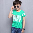 【 送料無料 】 セール 1100円→480円 夏服 子供服 男の子 子ども服 キッズ Tシャツ カットソー 半袖Tシャツ 英字ロゴプリント グリーン 女の子 ...