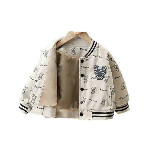 【送料無料】ジャケット 子供服 子ども服 キッズ 男の子 女の子 綿100 トップス 子供 こども 韓国 スポーツ 野球 観戦 ベースボール ベースボールジャージ フリース シャツ トレンド 春服 秋服 クマ ベースボールジャージ 90cm 100cm 110cm 120cm ベージュ 【送料無料】ジャケット 子供服 子ども服 キッズ 男の子 女の子 綿100 トップス 子供 こども 韓国 スポーツ 野球 観戦 ベースボール ベースボールジャージ フリース シャツ トレンド 春服 秋服 クマ ベースボールジャージ 90cm 100cm 110cm 120cm ベージュ