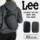 リー Lee ボディバッグ 軽量 wisdom A5 ブランド シンプル 高級 マット ラバー調 合皮 合成皮革 斜め掛け メンズ レディース 通勤 通学 ロゴ...