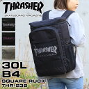 スラッシャー リュック レディース 大容量 リュックサック THRASHER SCHOOL スクール THR-238 正規品 スクエアリュック デイパック バックパック A4 B4 28L 通勤 通学 旅行 撥水 軽量 抗菌 消臭 PC収納 メンズ 学生 大学生 高校生 中学生 人気 ブランド オシャレ カジュアル