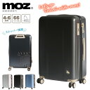 モズ スーツケース Mサイズ 66L ストッパー付き キャリーバッグ キャリーケース moz ポーチ付き TSA 4輪 66リットル ファスナータイプ 旅行 国...
