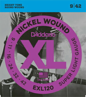 D'addario EXL120 ダダリオ エレキギター弦【送料無料】【定形外郵便】