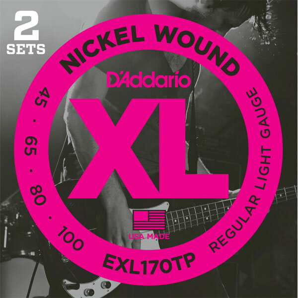 D'addario EXL170TP Longダダリオ ベース弦 ツインパック【送料無料】【定形外郵便発送】
