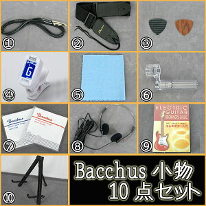 Bacchus エレキギター用 小物10点セット(アンプ無し)【送料無料】【smtb-tk】