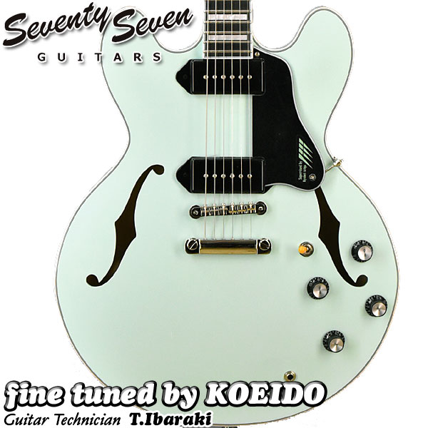 Seventy Seven Guitars EXRUBATO-ZEBRA FINCH SFG（有賀教平監修モデル）【スペア弦 レビュー特典付き】【送料無料】ハードケース付属 セミアコ