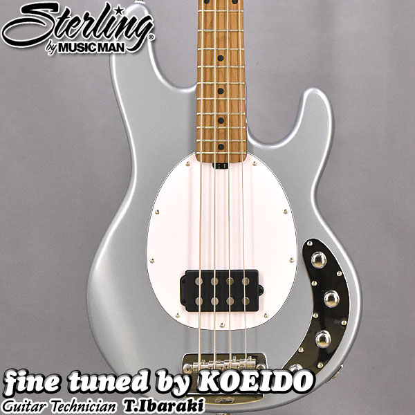 Sterling by MUSICMAN RAY34 Firemist Silver【アーニーボールストラップサービス＆レビュー特典付き】【送料無料】限定特価