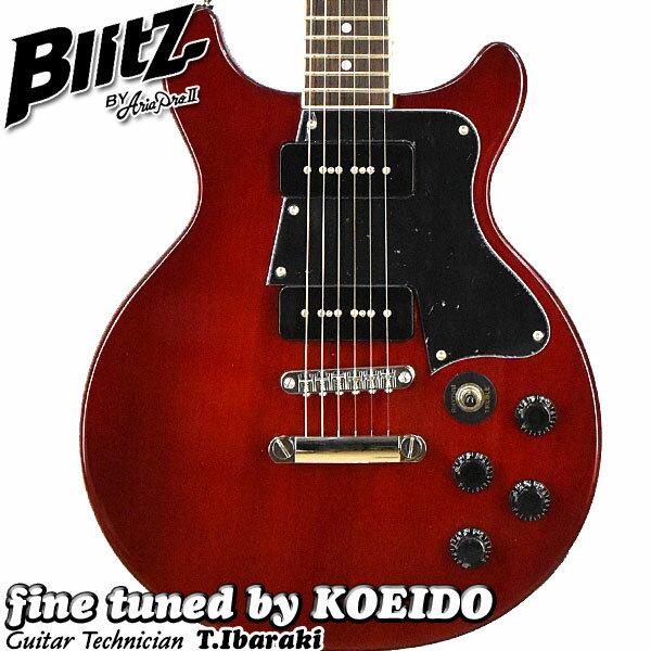 BLITZ by ARIA BLP-SPL/DC WR【クリップチューナー、ストラップ付き！】【送料無料】アリア　エレキギター　レスポールタイプ　入門用　初心者 その1
