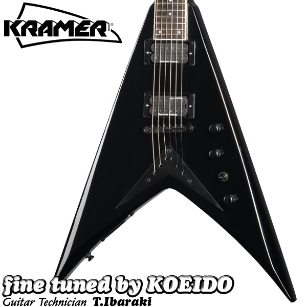 （お取り寄せ商品）Kramer Dave Mustaine Vanguard Ebony 【クリップチューナー スペア弦付き！】【送料無料】クレイマー フライングV デイヴムスティン メガデス