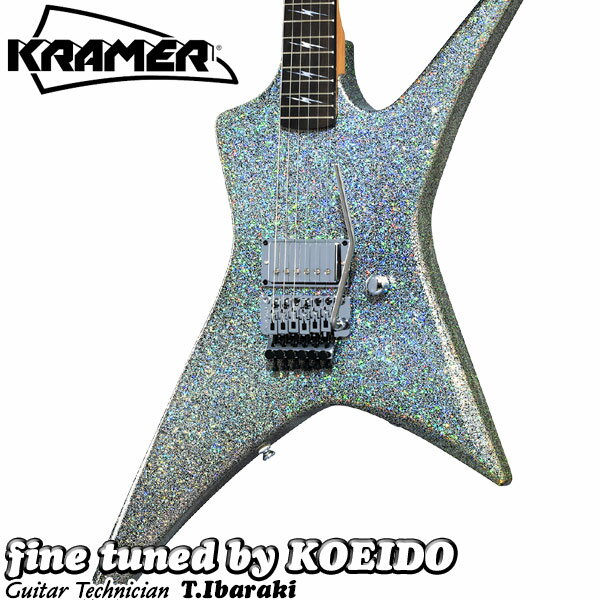 Kramer Lzzy Hale Voyager Black Diamond Holographic Sparkle【クリップチューナー、スペア弦付き！】【送料無料】クレイマー リジーヘイル・モデル 　春のバーゲン