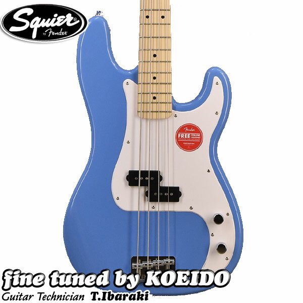 Squier Sonic Precision Bass MN WPG California Blue エレキベース プレベ【ストラップサービス中！】【送料無料】スクワイヤー 初心者　入門用