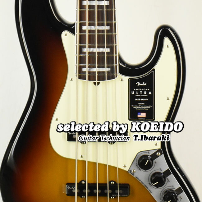 【New】Fender USA American Ultra Jazz Bass V RW Ultraburst(selected by KOEIDO)店長厳選 実に数年振り別格のウルトラ5弦ジャズべ！