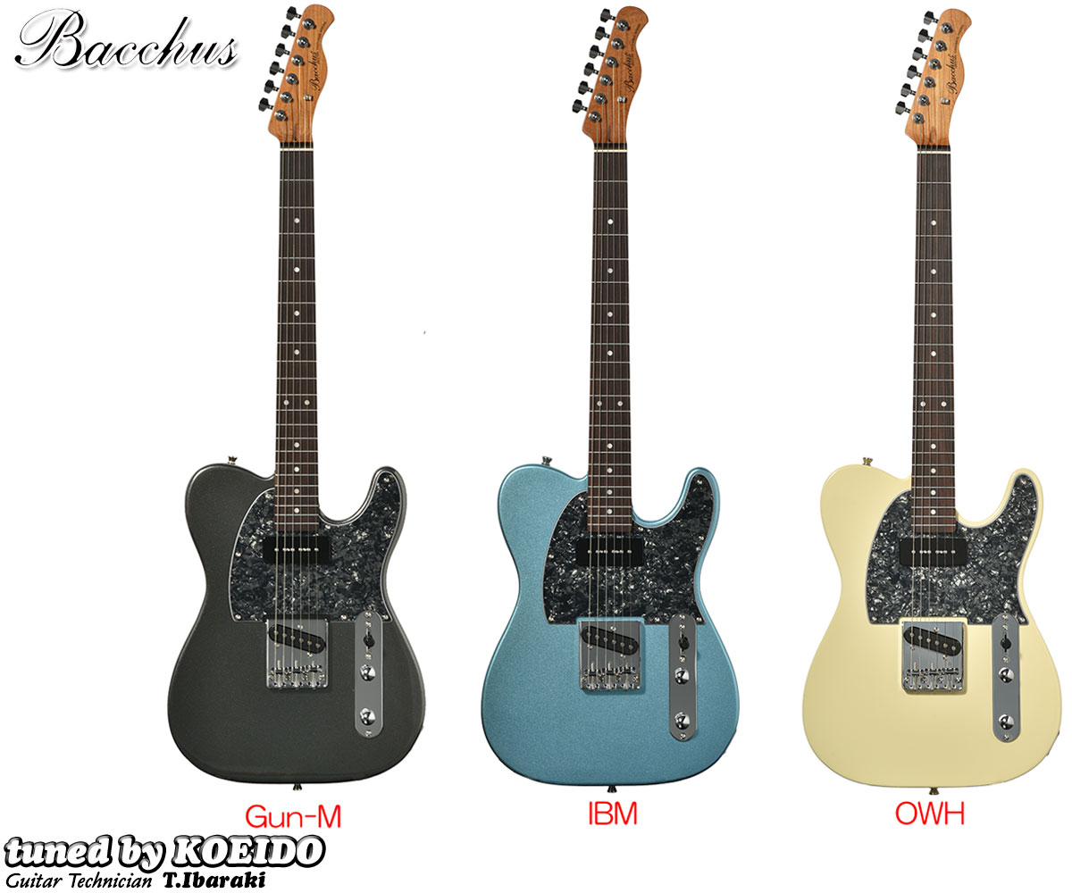 お手頃な価格ながら本格的な作りで人気のバッカス・ユニバースからローステッドメイプルのテレキャスタータイプが登場！ローステッドメイプルとはメイプルを高温で加熱処理して材の中の水分や油分を揮発させることにより剛性を高めた材。ネックに使用されるとその効果は安定性だけでなくサウンドにも及び、豊かな生鳴りと経年変化したビンテージのようなこなれたトーンを生み出します。高級機種で使われることの多いこの本格派仕様をリーズナブルな価格帯に落とし込んだBacchusの新しい製品ラインナップです。指板にローズウッド、ネックにローステッドメイプルを使用しフロントPUにP-90タイプを搭載。伝統的なTLタイプのギターは2シングルピックアップで、シャープなサウンドが特徴ですが、フロントにP-90タイプのピックアップを持ってくることで、より太いサウンドが得られます。バンドアンサンブルの中でバッキングパートを受け持つフロントマンにBTE-2の様なスタイルのギターを弾く方も多く、弾きながら歌いやすいギターなのかもしれません。リアPUは一般的なTLタイプ同様シングルピックアップを搭載し、歪みエフェクターの音のノリも良好です。ネック、弦高など出荷前に当店で調整してから発送致します。ブラックパールピックガードのスポット生産モデル！ ★出荷前調整って？詳しくはこちらをクリック！↓ ボディ：Hardwood ネック：Roasted Maple 指板：Rosewood 糸巻き：ロトマティックタイプ ブリッジ：TE Type Bridge PICK UP：Original P-90 + Single Coil Set Control：1Vol,1Tone,3way PU Selector Scale：648mm Width at Nut：42.0mm Finish：Polyester ●付属品：ソフトケース　