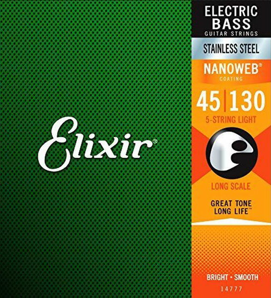 Elixir Bass Strings Stainless Steel 5Strings Light#14777