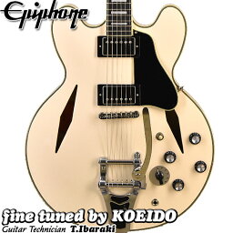 （お取り寄せ商品）Epiphone Shinichi Ubukata ES-355 Custom Bigsby ver.02 Classic White【スペア弦、クリップチューナー付き！】【送料無料】エピフォン　生形 真一シグネチャーモデル