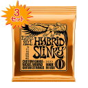 【3セット特価!】ERNIE BALL 2222/Hybrid Slinky エレキギター弦x3セット【送料無料】【定形外郵便発送】