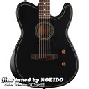 【1本のみ即納!】Fender Acoustasonic Standard Telecaster Black(Fine tuned by KOEIDO) 【フェンダーモノグラムストラップ付&レビュー特典!】フェンダー アコースタソニック