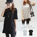 カットソー レディース 半袖 tシャツ 黒 春 夏 春夏 チュニック ゆったり 半袖tシャツ オーバーサイズ ビッグサイズ トップス テールカット 半袖チュニック カットソーチュニック 大きめ ブラック グレー 大人 20代 30代 40代 OL ママ 母 あす楽