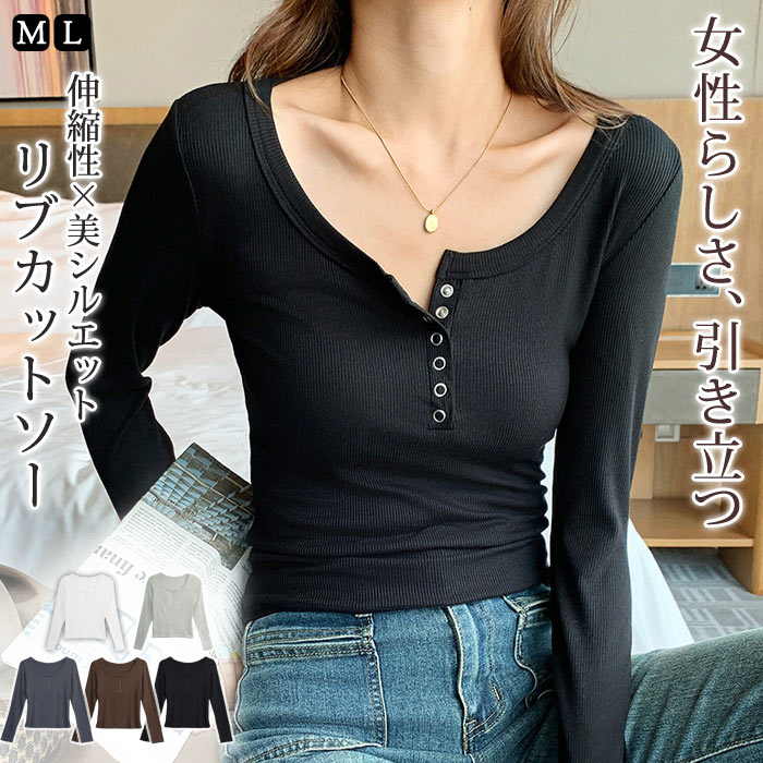 【1,736円！よりどり2点クーポンで】 カットソー レディース 秋 冬 秋冬 黒 白 Tシャツ 長袖 Vネック 無地 トップス インナー きれいめ シンプル 大人 ブラック ホワイト グレーネイビー ストレッチ 高身長 低身長 通勤 通学 カジュアル OL ママ 母 女性 20代 30代 40代