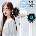 ドライヤー ヘアドライヤー 速乾 大風量16m/s マイナスイオン 高級 軽量 静音 2000W 3段階風速 高機能 大風速 人気 業務用 短時間 軽い 冷風 ...