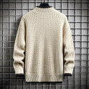 ニット メンズ 長袖 セーター メンズ ニットセーター 長袖ニット ケーブルニット メンズ セーター おしゃれ メンズ 白 黒 ブルー ベージュ LL XL 無地 冬 冬服 冬物 秋冬 メンズファッション お兄系 オラオラ系 ちょいワル