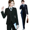 4点セット スーツセット セットアップ スーツ レディース 就職活動 黒 紺 2colors スーツ ジャケット 長袖 シャツ ロング丈パンツ 長ズボン スカート 二つボタンスーツ スーツジャケット スーツ 卒業式 セレモニー OL フォーマルウェア