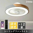 シーリングファンライト DCモーター LED おしゃれ 北欧 シーリングファン 6畳 8畳 10畳 12畳 14畳 ファンライト 照明 LED DCモーター 調光 調色 天井照明 電球色 逆回転 照明器具 省エネ 常夜灯モード 家庭用 6段階風量調節 薄型 扇風機 リモコン付きリビング 間接照明