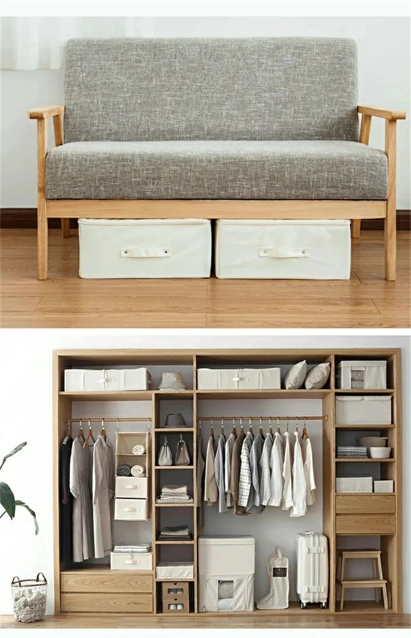 収納ボックス フタ付き 布 おしゃれ 折りたたみ 大容量 収納ケース 押し入れ収納 衣類収納 UBサイズ ストレージボックス ベッド下 ソファー下 省スペース 引越し 整理整頓 [2]