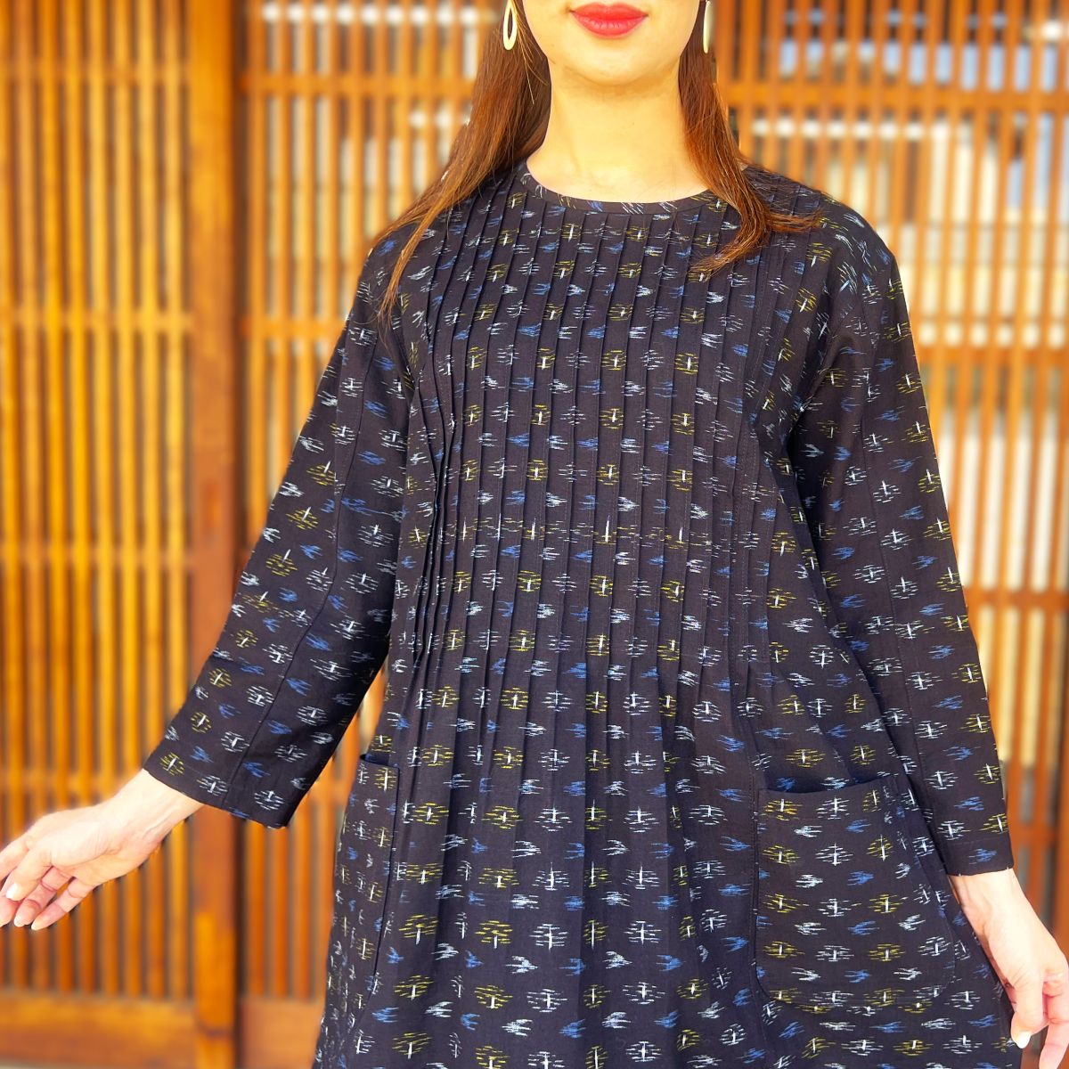 楽天市場】久留米絣 ワンピース(サイズ(S/M/L)LL 楽天市場】久留米絣 ワンピース(サイズ(S/M/L)LL