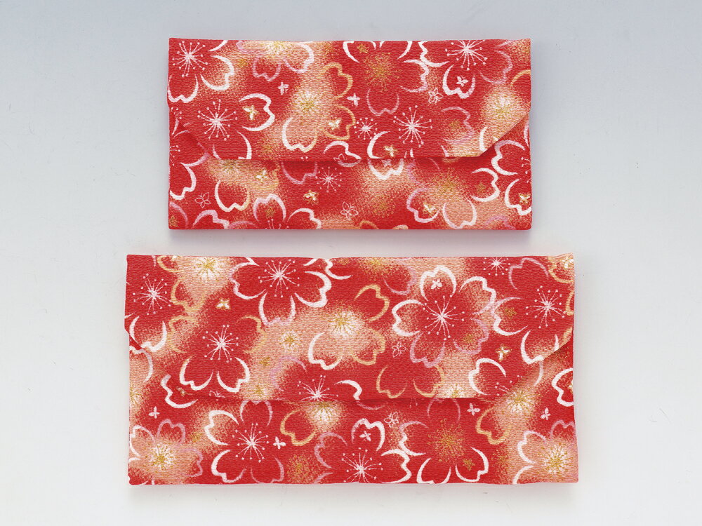 ちりめん念珠ケース（さくら赤）/念珠ケース/お数珠入れ/創価学会仏壇/創価学会仏具/コンパクト仏壇/ミ..