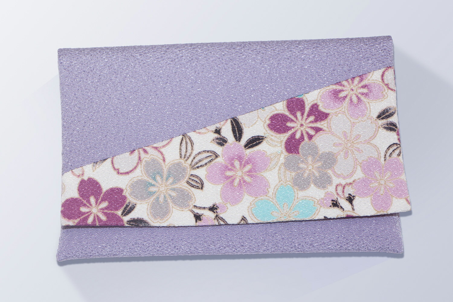 京念珠ケース【桜/うす紫】14G/ちりめん/縮緬/念珠ケース/お数珠入れ/創価学会仏壇/創価学会仏具/コン..