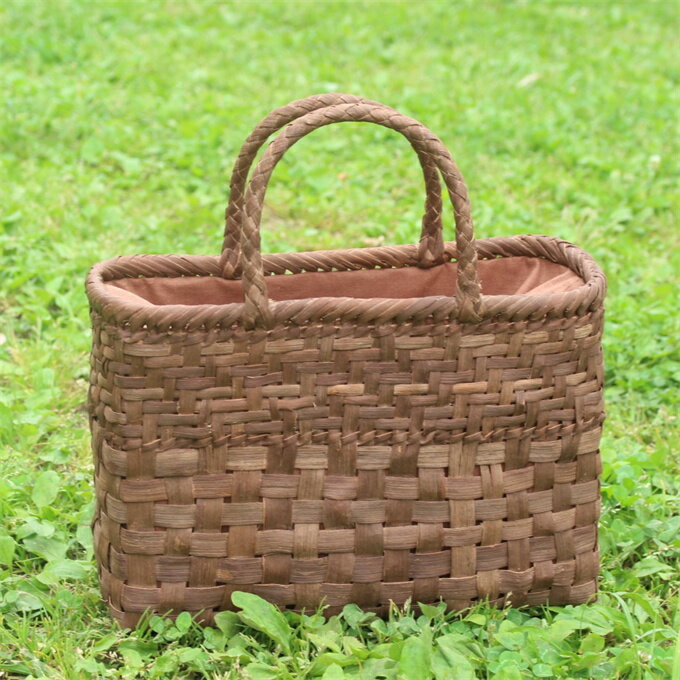 Lサイズ 山葡萄 籠　かご　バック 網代編・やまぶどう籠 一番皮 着服 送料無料 山葡萄かごバッグ 網代編み やまぶどう 山ぶどう カゴバッグ 持ち手 おしゃれ バスケット メルカド レディース ハンドバッグ 着物 籠バッグ