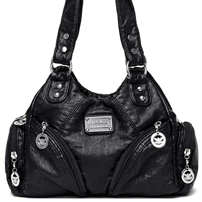 流行りのある＆シンプルなマルチポケットリベットストリートスタイルエレガントトレンディショッピング/デイリー/トラベルクロスボディ/ショルダーバッグ