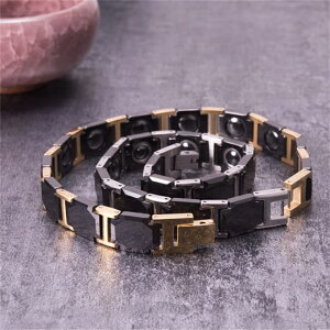 磁器 ステンレス鋼 チタン鋼 ジュエリー バングル 磁気 ブレスレット エネルギーマグネット付き 磁気ブレスレット リング 痩身 調節可能 健康エネルギー 高磁石 瞑想 ヨガ 指輪 銅ブレスレット ハンドメイド