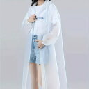 ユニセックス フード付きボタンレインコート - 大人用 再利用可能な厚手EVA高品質レインケープ、長袖、半透明、アウトドア活動に最適、ミニマリストレインウェア ...