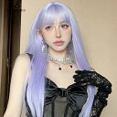 ウィッグ マーブ シンセティックウィッグ ロング ストレート バングス 保温 パーティ用 コスプレ 商品セール 中 黒 ファッション アクセサリー ウィッグ か...