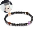 アンクレット 磁気 ヘマタイト ブレスレット 黒胆石 磁気 天然磁石 天然石 健康 プレゼント 天然鉱石 新しいスタイル ジュエリー エネルギーマグネット付き ...