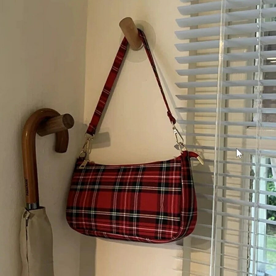 レトロショルダーバッグアンダーアームバッグバゲットバッグクリスマスアイテム